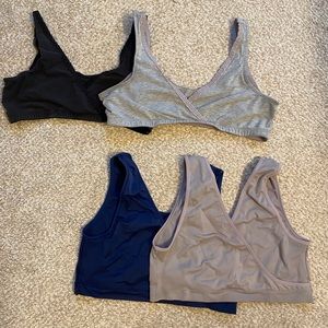 Lot of 4 nursing bras